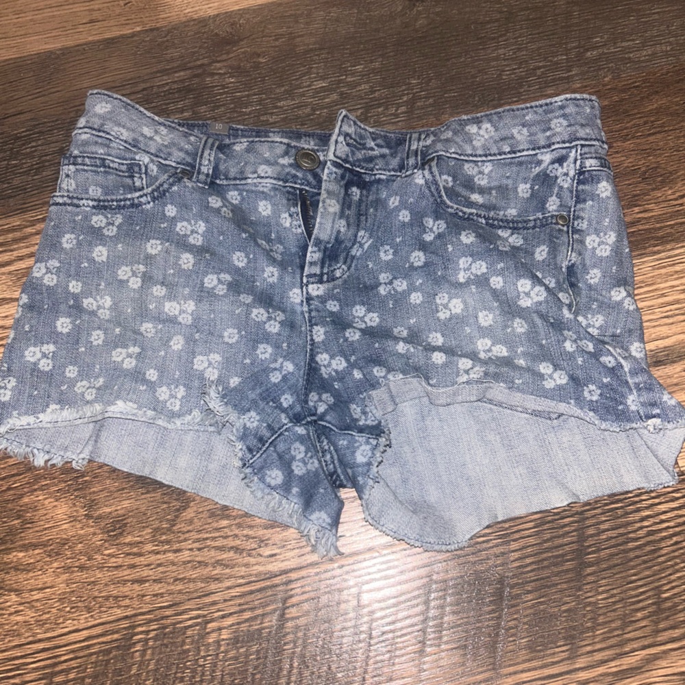Floral Denim Shorts